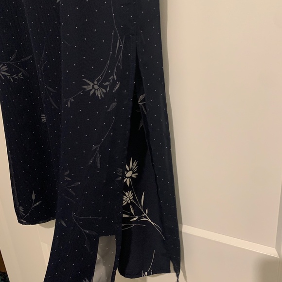 Navy blue patterned maxi skirt - Picture 2 of 2